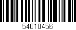 Código de barras (EAN, GTIN, SKU, ISBN): '54010456'