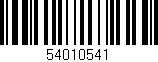 Código de barras (EAN, GTIN, SKU, ISBN): '54010541'