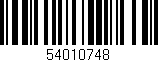 Código de barras (EAN, GTIN, SKU, ISBN): '54010748'