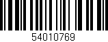 Código de barras (EAN, GTIN, SKU, ISBN): '54010769'