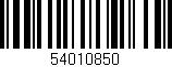 Código de barras (EAN, GTIN, SKU, ISBN): '54010850'