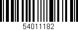 Código de barras (EAN, GTIN, SKU, ISBN): '54011182'