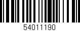 Código de barras (EAN, GTIN, SKU, ISBN): '54011190'