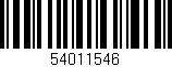 Código de barras (EAN, GTIN, SKU, ISBN): '54011546'