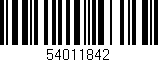 Código de barras (EAN, GTIN, SKU, ISBN): '54011842'