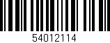 Código de barras (EAN, GTIN, SKU, ISBN): '54012114'