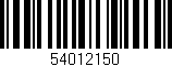 Código de barras (EAN, GTIN, SKU, ISBN): '54012150'