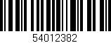 Código de barras (EAN, GTIN, SKU, ISBN): '54012382'