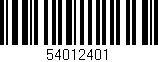Código de barras (EAN, GTIN, SKU, ISBN): '54012401'