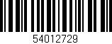 Código de barras (EAN, GTIN, SKU, ISBN): '54012729'