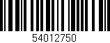 Código de barras (EAN, GTIN, SKU, ISBN): '54012750'