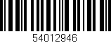 Código de barras (EAN, GTIN, SKU, ISBN): '54012946'