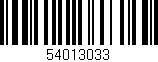 Código de barras (EAN, GTIN, SKU, ISBN): '54013033'