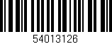 Código de barras (EAN, GTIN, SKU, ISBN): '54013126'