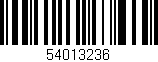 Código de barras (EAN, GTIN, SKU, ISBN): '54013236'