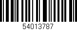 Código de barras (EAN, GTIN, SKU, ISBN): '54013787'