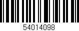 Código de barras (EAN, GTIN, SKU, ISBN): '54014098'