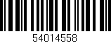 Código de barras (EAN, GTIN, SKU, ISBN): '54014558'
