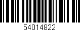Código de barras (EAN, GTIN, SKU, ISBN): '54014822'