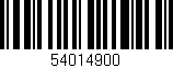Código de barras (EAN, GTIN, SKU, ISBN): '54014900'