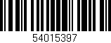 Código de barras (EAN, GTIN, SKU, ISBN): '54015397'