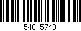Código de barras (EAN, GTIN, SKU, ISBN): '54015743'