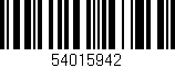 Código de barras (EAN, GTIN, SKU, ISBN): '54015942'