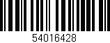 Código de barras (EAN, GTIN, SKU, ISBN): '54016428'