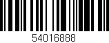Código de barras (EAN, GTIN, SKU, ISBN): '54016888'