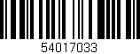Código de barras (EAN, GTIN, SKU, ISBN): '54017033'