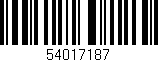 Código de barras (EAN, GTIN, SKU, ISBN): '54017187'