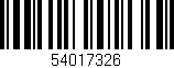 Código de barras (EAN, GTIN, SKU, ISBN): '54017326'