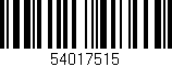 Código de barras (EAN, GTIN, SKU, ISBN): '54017515'