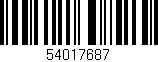Código de barras (EAN, GTIN, SKU, ISBN): '54017687'