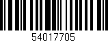 Código de barras (EAN, GTIN, SKU, ISBN): '54017705'