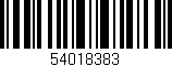 Código de barras (EAN, GTIN, SKU, ISBN): '54018383'