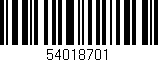 Código de barras (EAN, GTIN, SKU, ISBN): '54018701'