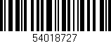 Código de barras (EAN, GTIN, SKU, ISBN): '54018727'