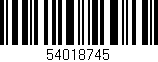 Código de barras (EAN, GTIN, SKU, ISBN): '54018745'