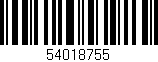 Código de barras (EAN, GTIN, SKU, ISBN): '54018755'