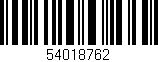 Código de barras (EAN, GTIN, SKU, ISBN): '54018762'