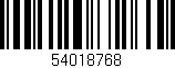 Código de barras (EAN, GTIN, SKU, ISBN): '54018768'