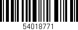 Código de barras (EAN, GTIN, SKU, ISBN): '54018771'