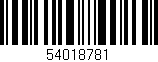 Código de barras (EAN, GTIN, SKU, ISBN): '54018781'