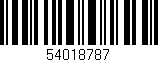 Código de barras (EAN, GTIN, SKU, ISBN): '54018787'