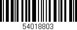 Código de barras (EAN, GTIN, SKU, ISBN): '54018803'