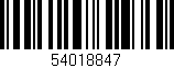 Código de barras (EAN, GTIN, SKU, ISBN): '54018847'