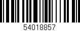 Código de barras (EAN, GTIN, SKU, ISBN): '54018857'