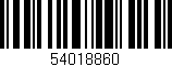 Código de barras (EAN, GTIN, SKU, ISBN): '54018860'