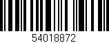 Código de barras (EAN, GTIN, SKU, ISBN): '54018872'